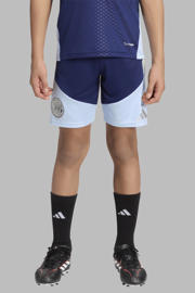 thumbnail: Blauwe jongens en meisjes adidas Performance Junior Ajax Amsterdam voetbalshort Training van polyester met regular fit, elastische tailleband met koord en logo dessin