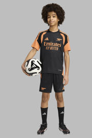 thumbnail: Zwart en oranje jongens en meisjes adidas Performance Junior Arsenal FC Junior Training van polyester met regular fit en elastische tailleband met koord