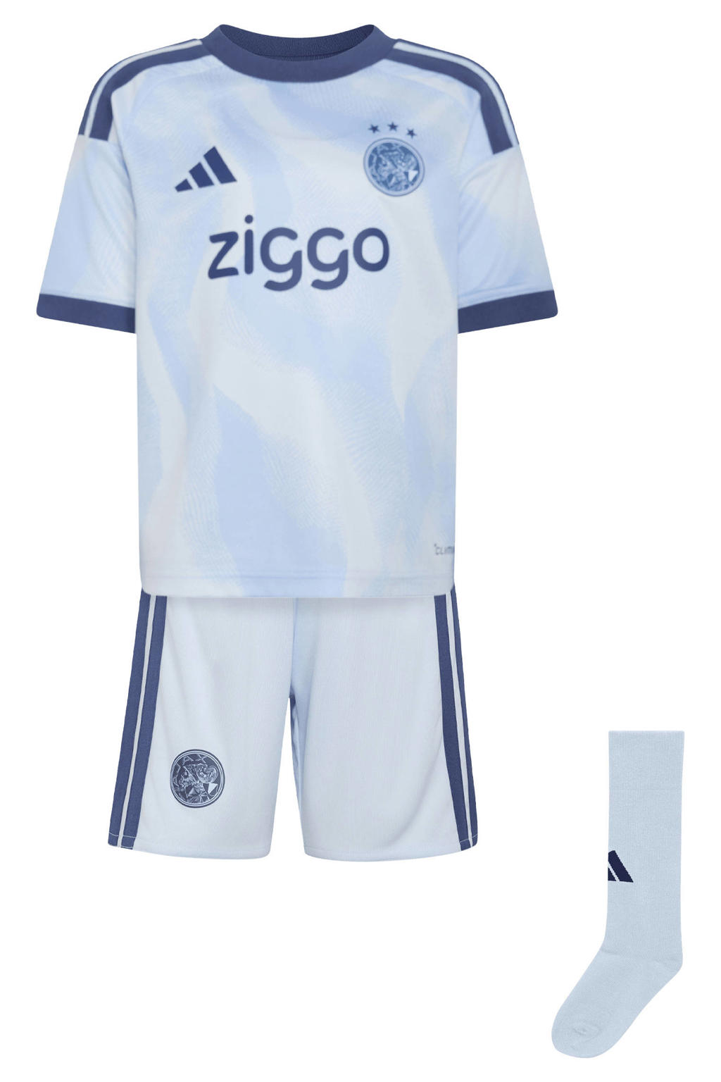 adidas Performance Junior Ajax Amsterdam miniset + sokken lichtblauw