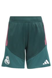 thumbnail: Donkergroen en roze jongens en meisjes adidas Performance Junior Real Madrid voetbalshort van polyester