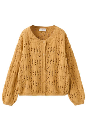 gebreid vest geel