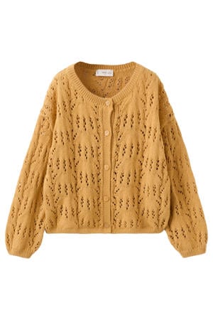 gebreid vest geel
