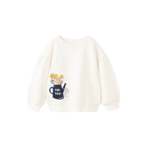 Mango Kids sweater wit Printopdruk