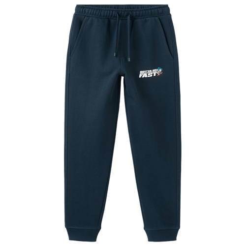 Mango Kids casual broek donkerblauw Jongens Sweat Effen - maat 122 afbeelding