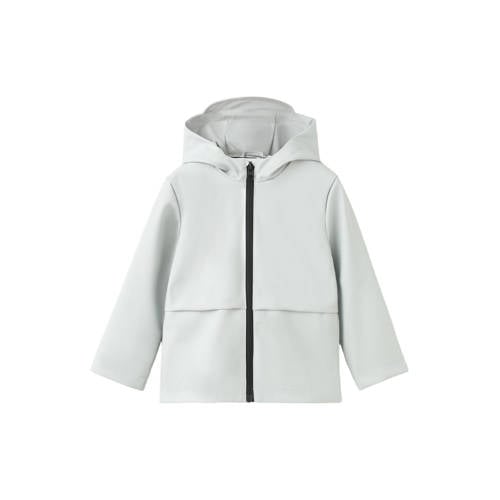 Mango Kids tussenjas lichtgrijs Jongens Polyester Capuchon Effen - maat 92 afbeelding
