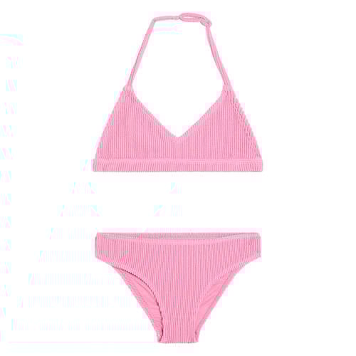 America Today triangel bikini roze Meisjes Polyester Effen