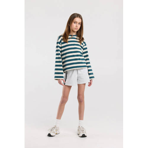 America Today gestreepte longsleeve donkergroen Meisjes Katoen Ronde hals - maat 134/140 afbeelding