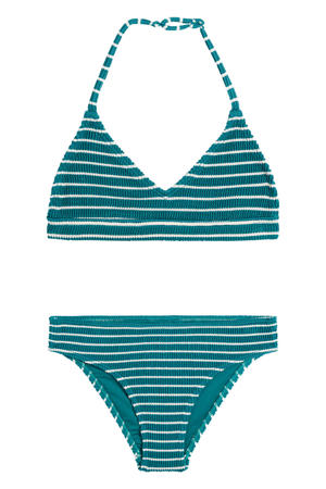 triangel bikini gestreept groen/wit