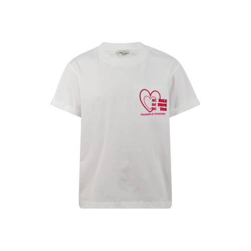Shoeby T-shirt met backprint wit Meisjes Katoen Ronde hals Backprint - maat 110/116 afbeelding
