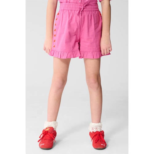 Shoeby casual short met hartjes roze Korte broek Meisjes Katoen Effen - maat 98/104 afbeelding