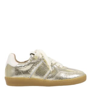 POONA leren sneakers goud metallic