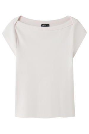 T-shirt met textuur lichtroze