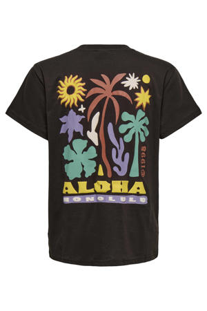T-shirt met backprint zwart