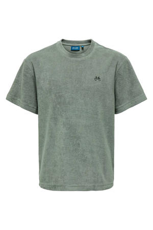 badstof T-shirt groen