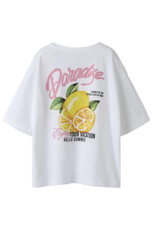 T-shirt met backprint wit