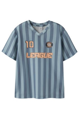 gestreept T-shirt blauw
