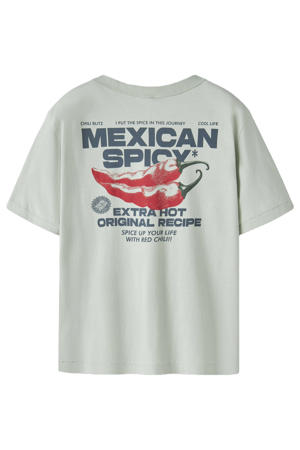 T-shirt met backprint lichtblauw