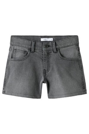 wide leg short grey denim