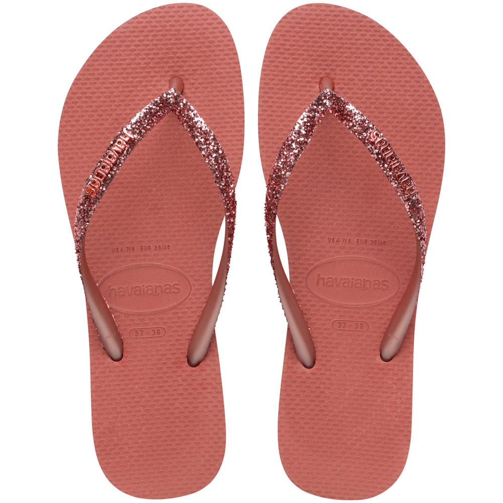 Roze meisjes Havaianas teenslippers van 100% rubber