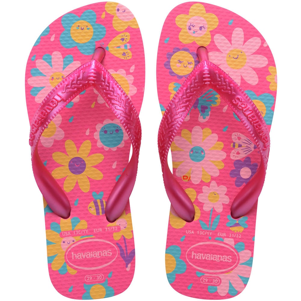 Roze meisjes Havaianas teenslippers van 100% rubber