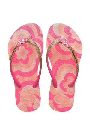 teenslippers roze/goud