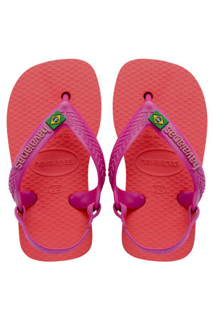 Baby Brasil Logo teenslippers roze