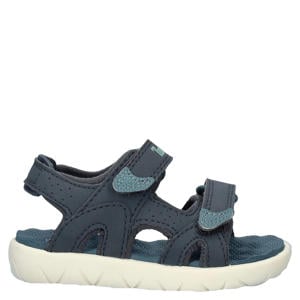 imitatieleren sandalen donkerblauw
