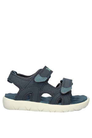 imitatieleren sandalen donkerblauw
