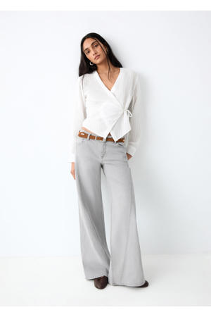 wide leg jeans grey denim