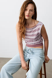 thumbnail: MANGO TEEN low waist wide leg jeans light blue denim