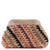 MANGO TEEN gevlochten clutch lichtbruin/oranje/zwart