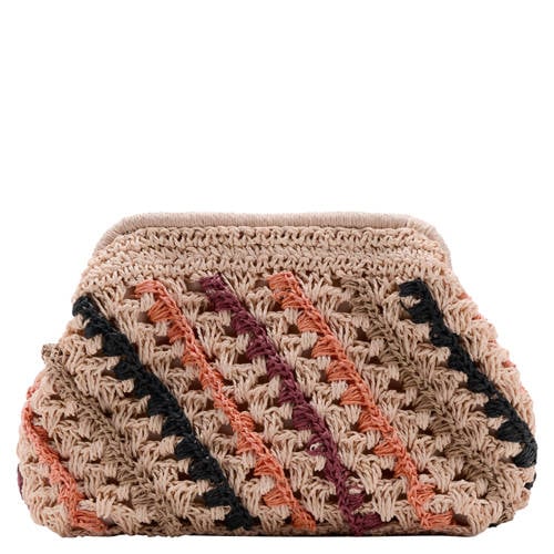 MANGO TEEN gevlochten clutch lichtbruin/oranje/zwart Tas Meisjes Papier