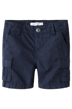 straight cargo short donkerblauw