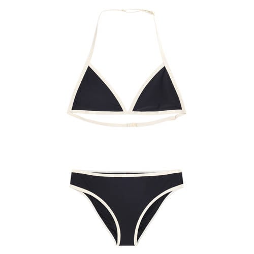 America Today triangel bikini Luna JR zwart/wit Meisjes Polyamide