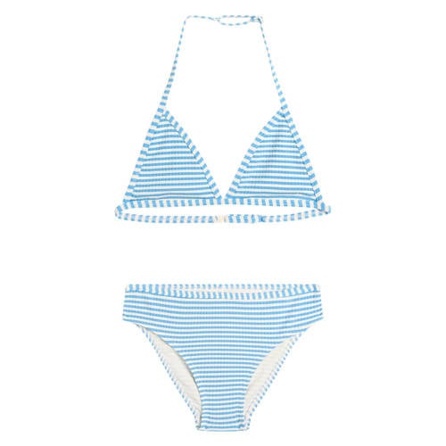 America Today triangel bikini Luna JR lichtblauw/wit Meisjes Polyamide