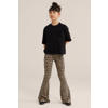 WE Fashion flared legging met panterprint - bruin
