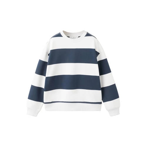 Mango Kids gestreepte sweater Blauw Streep