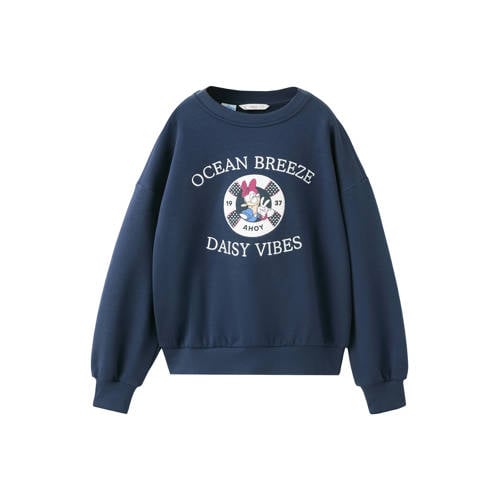 Mango Kids Disney sweater donkerblauw Printopdruk - maat 140 afbeelding