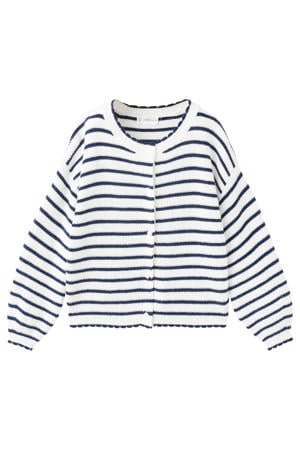 gestreepte vest wit gebreid