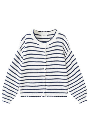 gestreepte vest wit gebreid