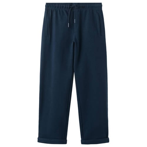 Mango Kids straight casual broek donkerblauw Jongens Katoen Effen - maat 128 afbeelding