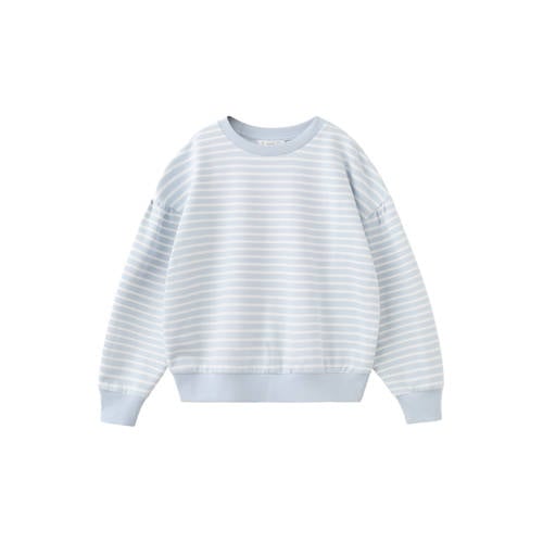 Mango Kids gestreepte sweater lichtblauw Streep