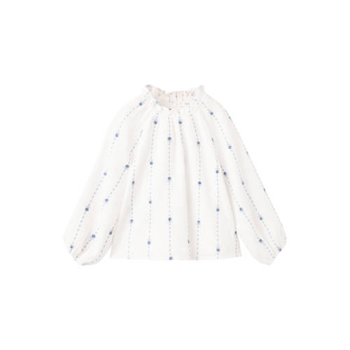 Mango Kids blousetop wit Meisjes Katoen Ronde hals All over print - maat 98 afbeelding