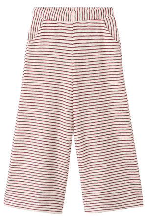 gestreepte casual broek rood gebreid