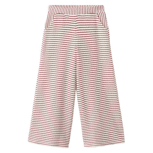Mango Kids gestreepte casual broek rood gebreid Meisjes Polyester Streep - maat 140 afbeelding