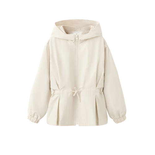 Mango Kids tussenjas beige Meisjes Katoen Capuchon Effen - maat 152 afbeelding