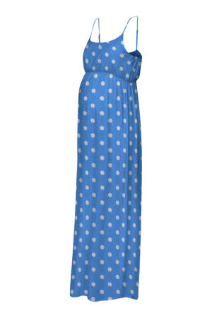 zwangerschaps maxi jurk blauw