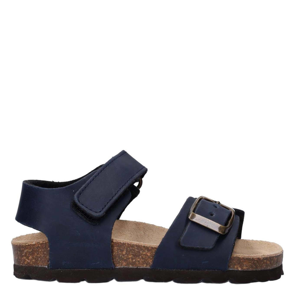Donkerblauwe jongens Red Code sandalen van imitatieleer met klittenband