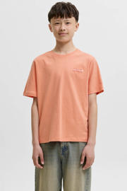 thumbnail: JACK & JONES JUNIOR T-shirt met backprint oranje