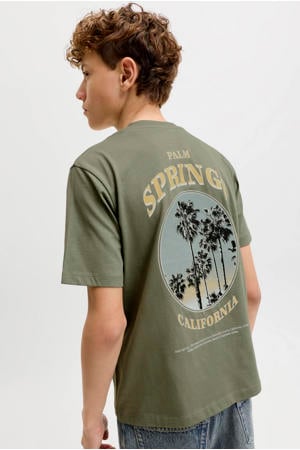 T-shirt met backprint groen